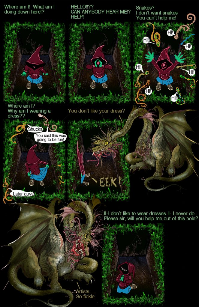 Izzie is in the midst of a serious dilemma, a painting gone wrong due to a creative block. All sorts of creepy diversions distract her.